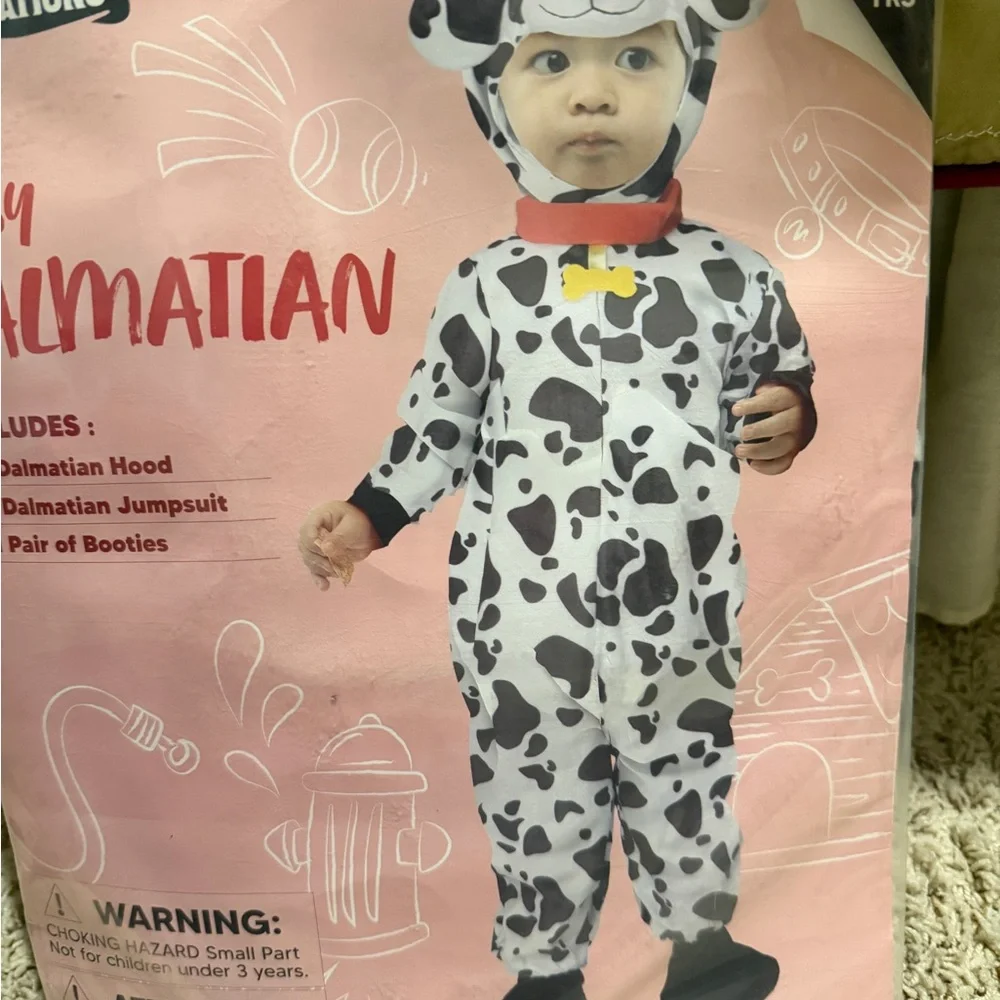 Spooktacular Creations Baby Dalmatian Costume Size 3T‎ unisex NWT